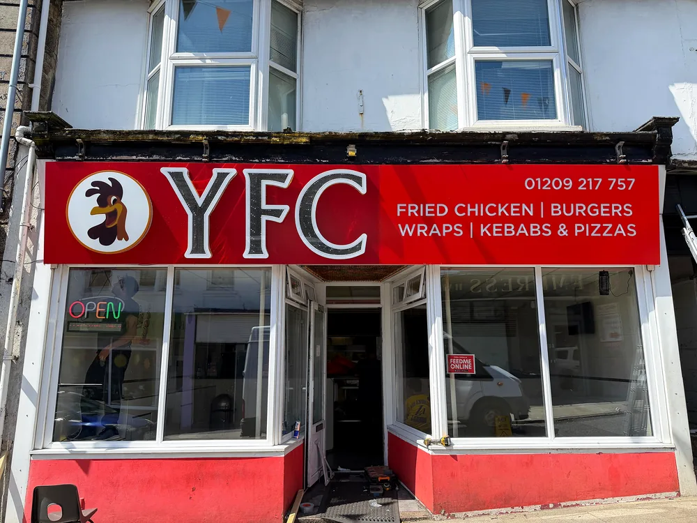 YFC Restaurant — illuminated fascia shopfront sign by New Smart Signs