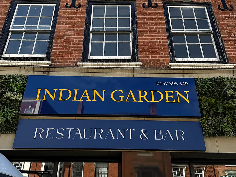 Indian Garden — restaurant & bar fascia signage by New Smart Signs