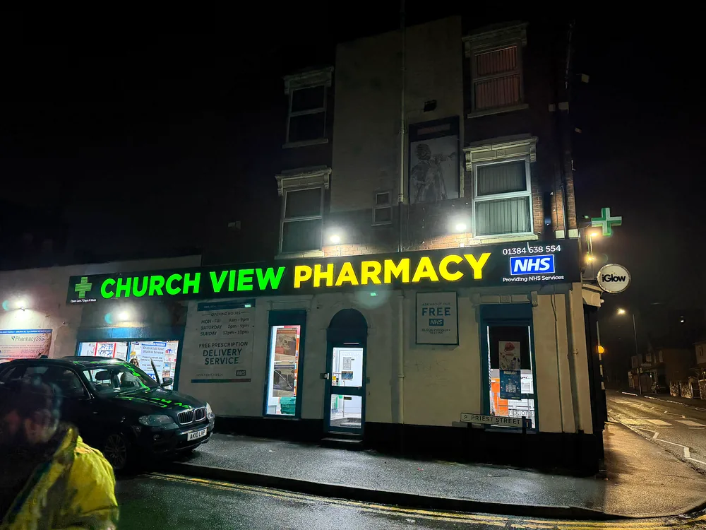 Church View Pharmacy — fascia signage & install by New Smart Signs