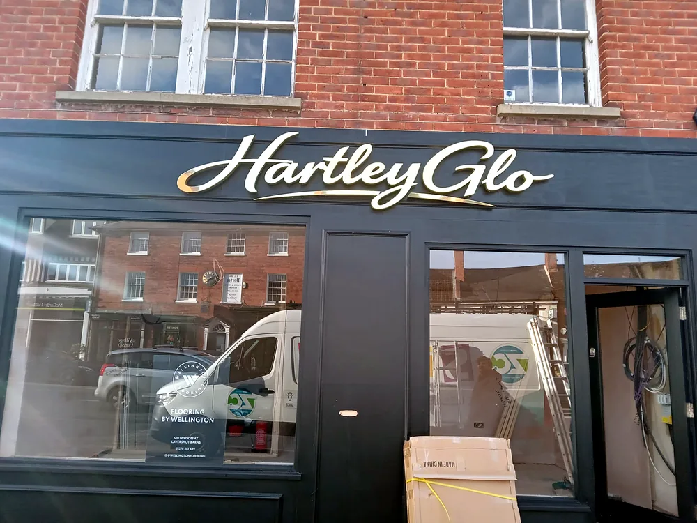 Hartley Glos — built-up fascia lettering by New Smart Signs